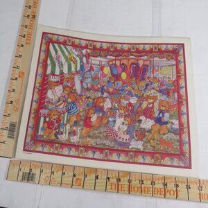 Vintage LUCY RIGGS 1986 Placemat COUNTRY FAIR #8 (professional thick lamination)